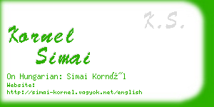 kornel simai business card